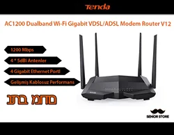 Wifi range boost router V12 AC1200 Mbps Dual Band Wireless 4 x Gigabit Port Fiber Vdsl/adsl Modem Super vdsl profile 35B