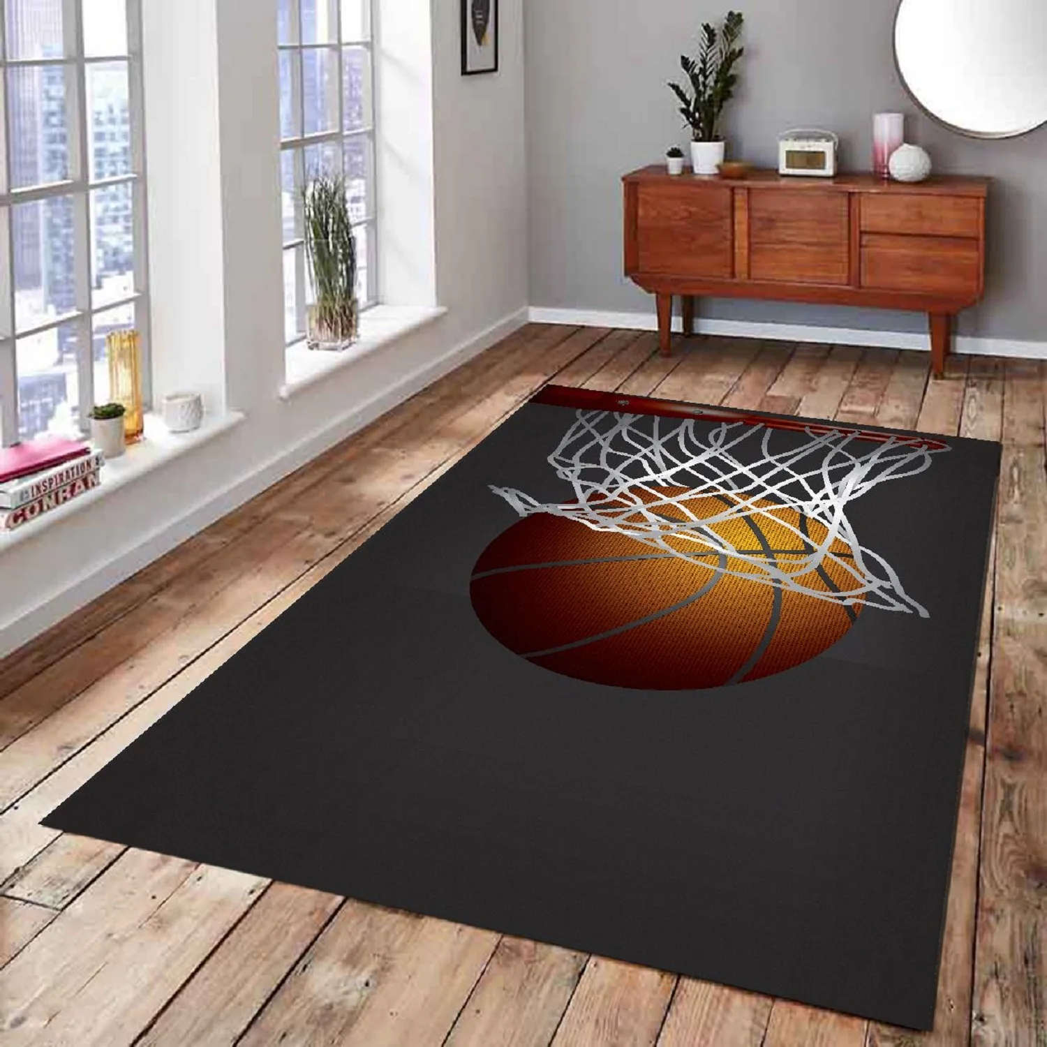 Basketball 8 Patterned ,Modern Design,Teen,Popular Rug,Themed Rug,Vintage Rug,Home Decor Personalized