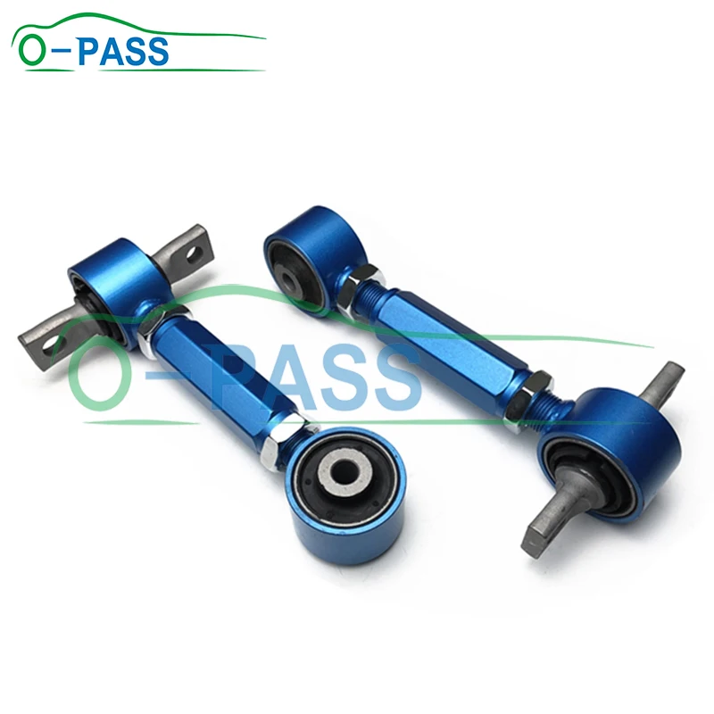 OPASS Rear Adjustable Control arm For Honda Civic IV V VI EG EF CRX Integra Type-R CR-V ACURA EL Tilt angle 52390-SR0-A00 1 Pair