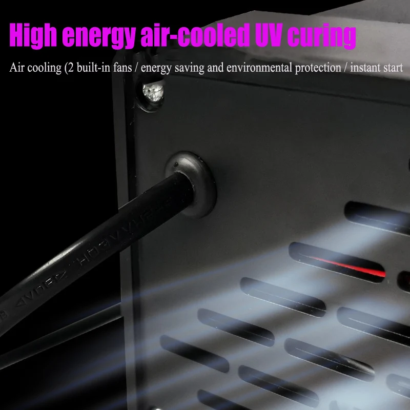 Portable 144 beads 288W high energy UV curing lamp LED ultraviolet lamp UV glue shadowless glue curing lamp green oil gloss glue