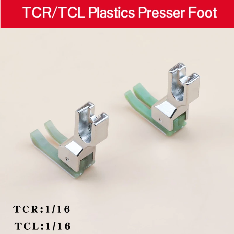 TCR  TCL Right and Left Plastics Compensating Presser Foot For 1 Needle Plastic Foot Industrial Lockstitch Sewing Machine