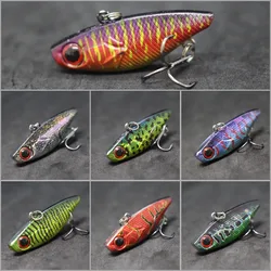 wLure Fishing Lure Lipless VIB 4cm 4.6g Tiny Hard Lure Carp Fishing Fly Fishing Bait Tail Hook Sinking to Bottom L666