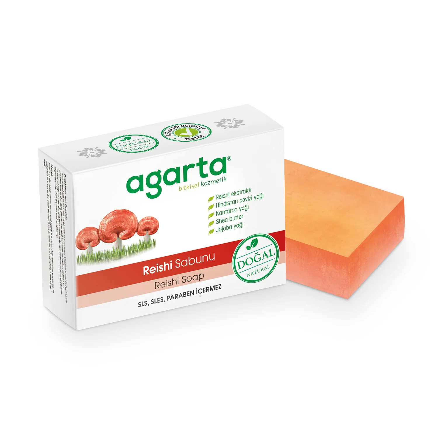 Agarta Natural Care Reishi Soap 150 GR - Fight Blackheads, Vegetable Oils, Opening Pores