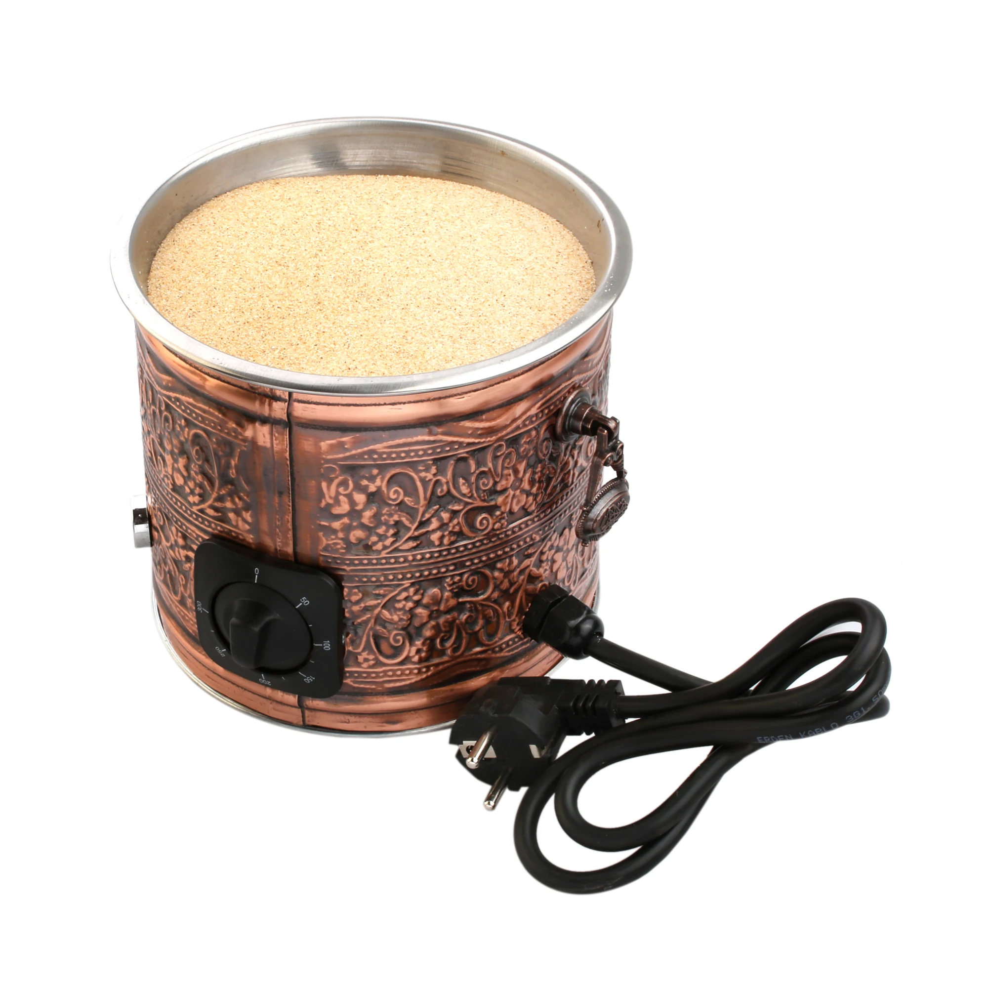 Authentic Turkish Copper Sand Coffee Maker Small Round - Heating Machine