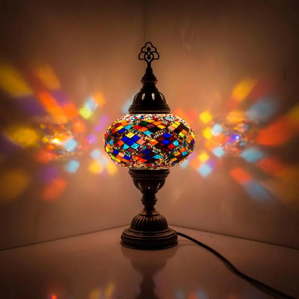 authentic handmade mosaic glass table top lamps Turkish hand made lamp romantic Desk Lamp handcrafted lamp anatolian style lamp