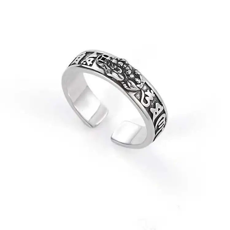 Vintage Pixiu Ring Chinesischer Feng Shui Unisex Amulett Verstellbarer Ring Für Männer Frauen Bringen Reichtum Viel Glück Schmuck Geschenk – Detail 37