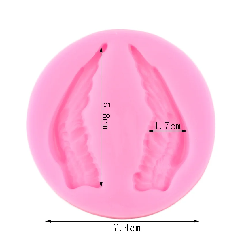Ferramentas de decoração do bolo do fondant do aniversário do bebê do molde do silicone da asa