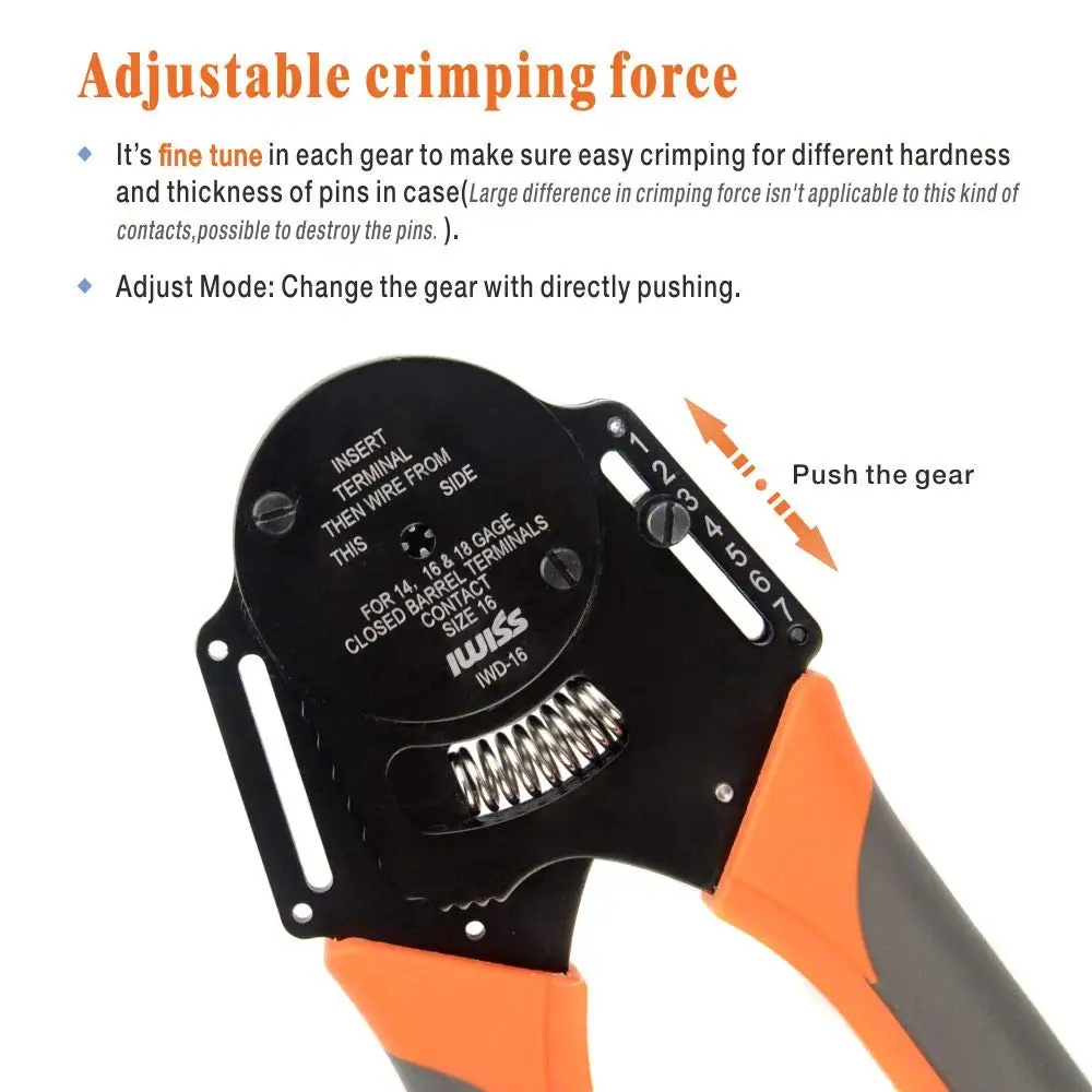 IWISS IWD-16 Mini Crimper A-piller 18/16/14 AWG Hand Werkzeug Für Deutsch-anschluss Deutsch DT,DTM,DTP terminal W2 Zangen
