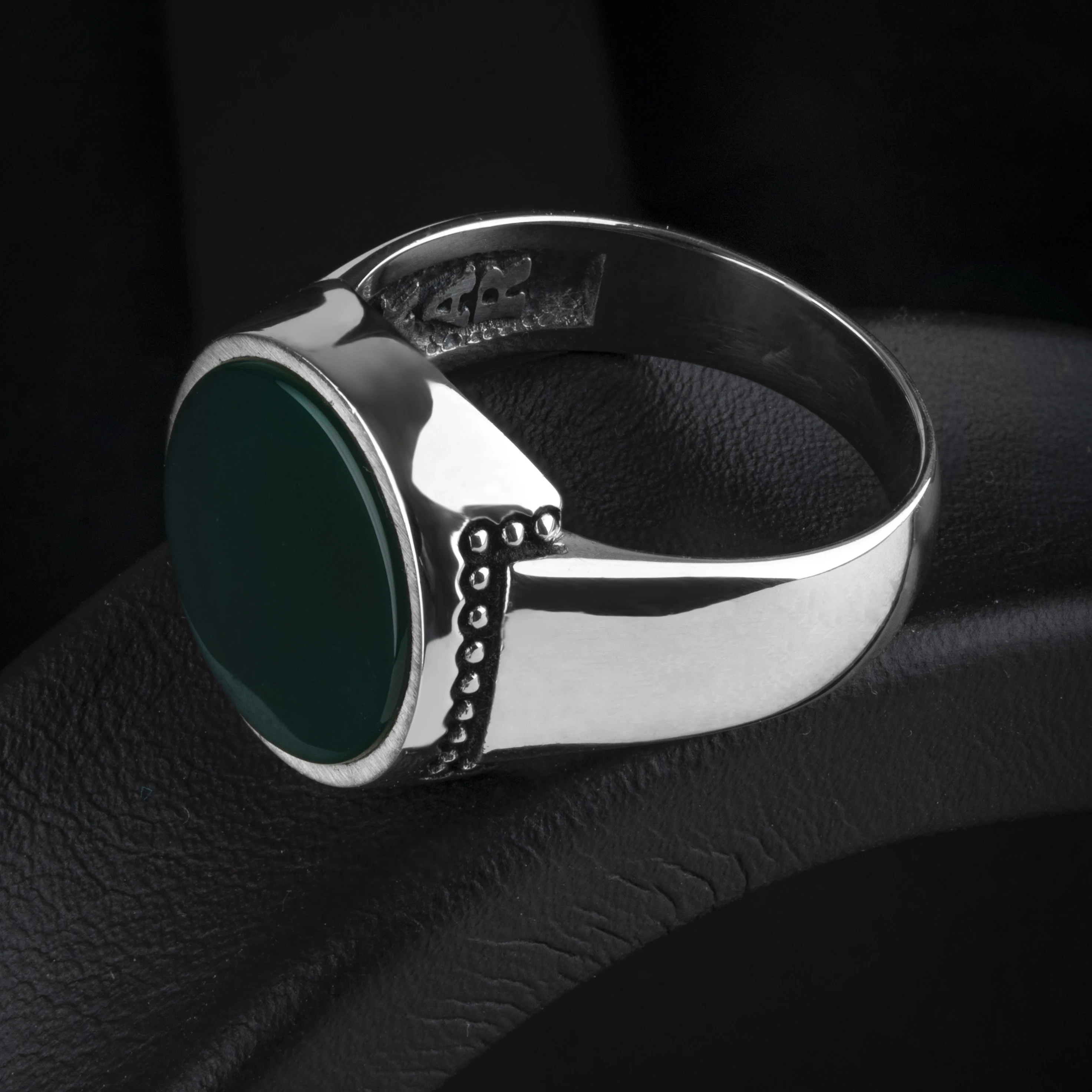 High-quality 925 Sterling Silver Agate stone ring Jewelry Made in Turkey in a luxurious way for men with gift / rings onyx,pearl