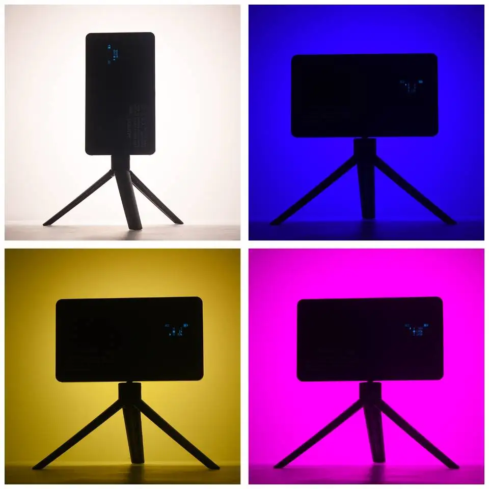 JINTU 130 LED Lampu Video RGB Lampu Kamera LED 10 Moldel 2500-8500K 4000MAh Lampu Fotografi Portabel dengan Tripod Mini