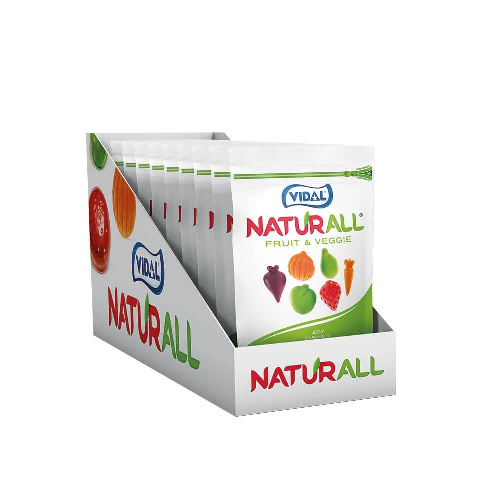 Vidal Fruit & Veggie - 10 PCs of 180g-natural Gummers, suitable for vegans.