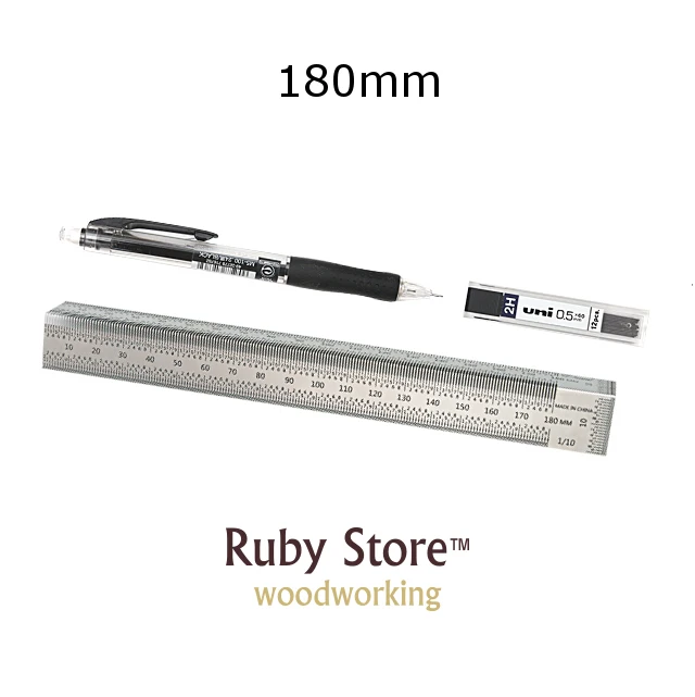 W-new 180mm Bend Line Rule, 90 degree Layout and Marking Tool Stainless Steel Ruler,   Woodworking