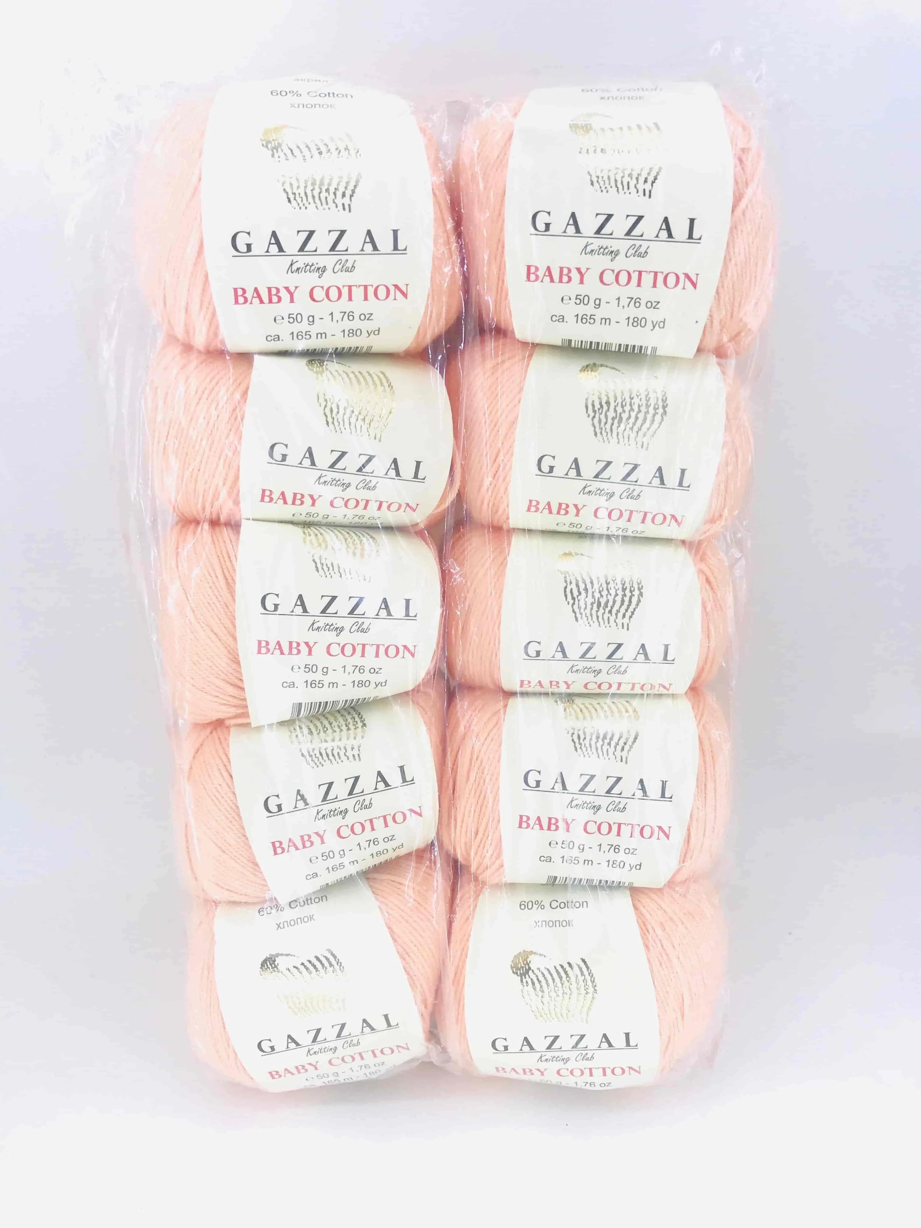 Thread 1 Pack (10 Balls) Gazzal Baby Cotton Yarn (1 Ball: 50 Gr 165 Mt) Amigurumi Knitting Yarn Crochet Tool Kit Stitch Filament