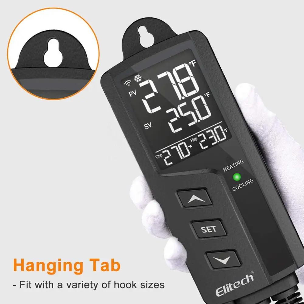 Elitech STC-1000WiFi regolatore di temperatura digitale termostato Wireless presa UK/US/EU prese di riscaldamento e raffreddamento sensore a spina