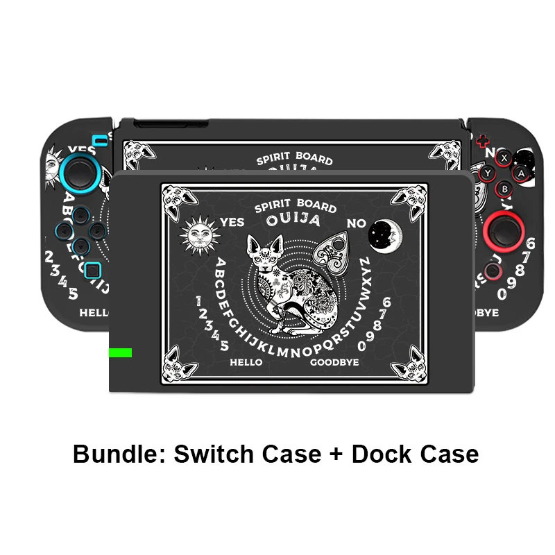 Aesthestic Black Ouija Board Funda Nintendo Switch Cover Case Dockable Protective Tarot TPU Shell For Switch Controller Joy-Con