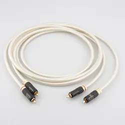 Wysokiej jakości A26 Signature OFC QED 5N OCC posrebrzany kabel audio hifi z WBT-0144 złotym platerowane złącze