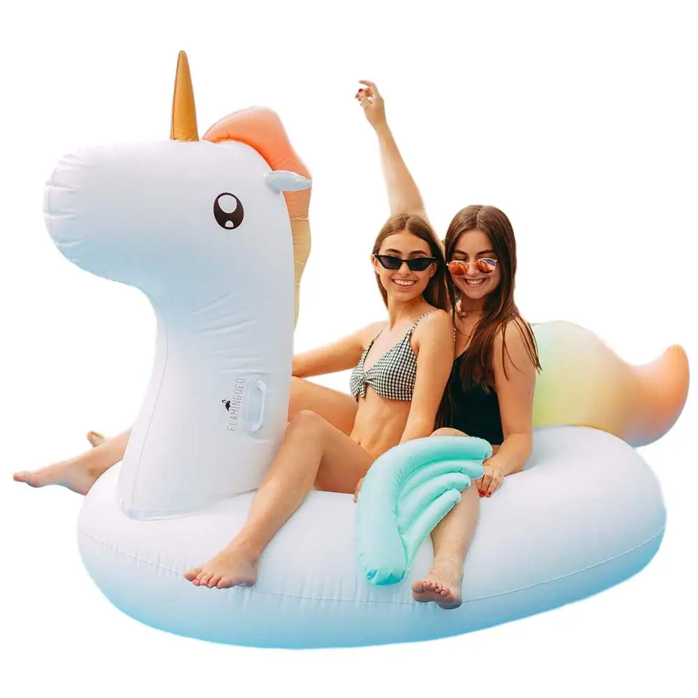 Flamingueo Unicorn Giant Inflatable Pool Accessories Beach Party Pool Float  Beach Inflatable Water Fun