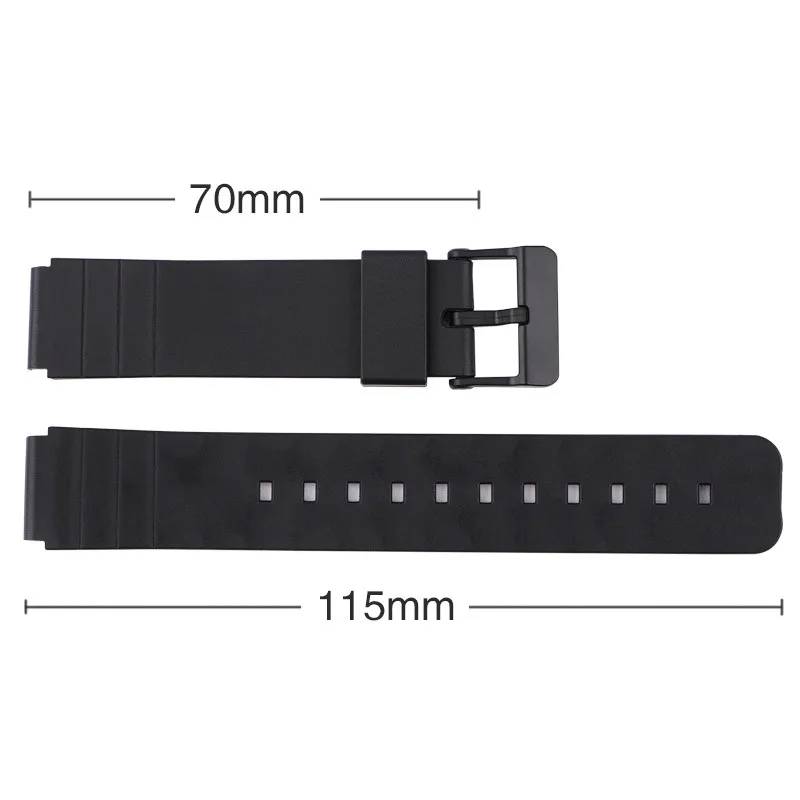 16mm Strap for Casio MW-59 MQ-24 MQ-27 MQ-76 MQ-71 MQ-107 Watch Band Replacement Resin Rubber Waterproof Wrist Bracelet Belt