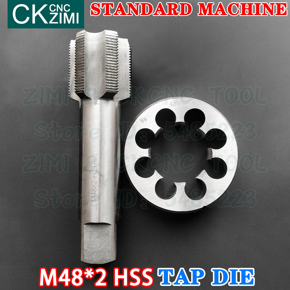 M48*2 M48x2 HSS Straight Xử Lý Tiêu Chuẩn Máy Die Tap Tốc Độ Cao Thép Dây Khai Thác Khoan Vòng Die Tap và Die Set Công Cụ