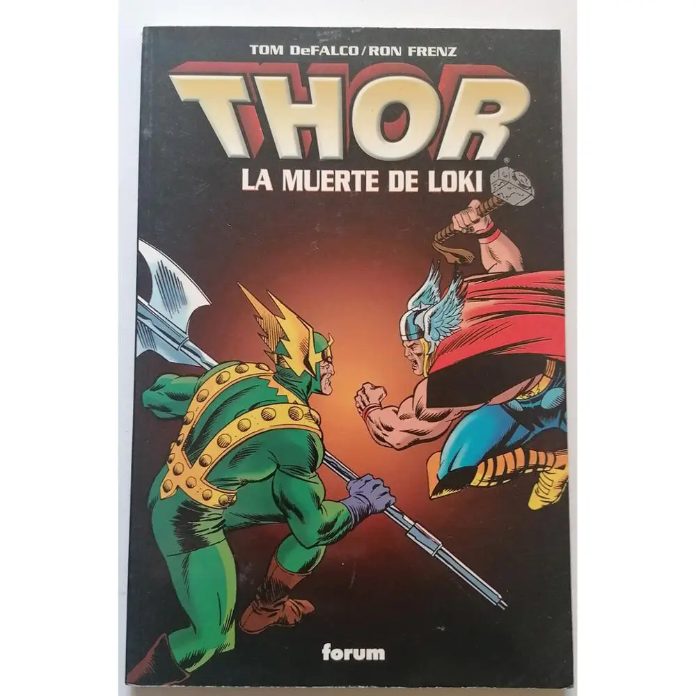 MARVEL, THOR-LOKI's death, ED. FORUM, year 1998, author TOM DEFALCO, COMIC BOOK, TEBEO in Spanish, novel GRAFICA