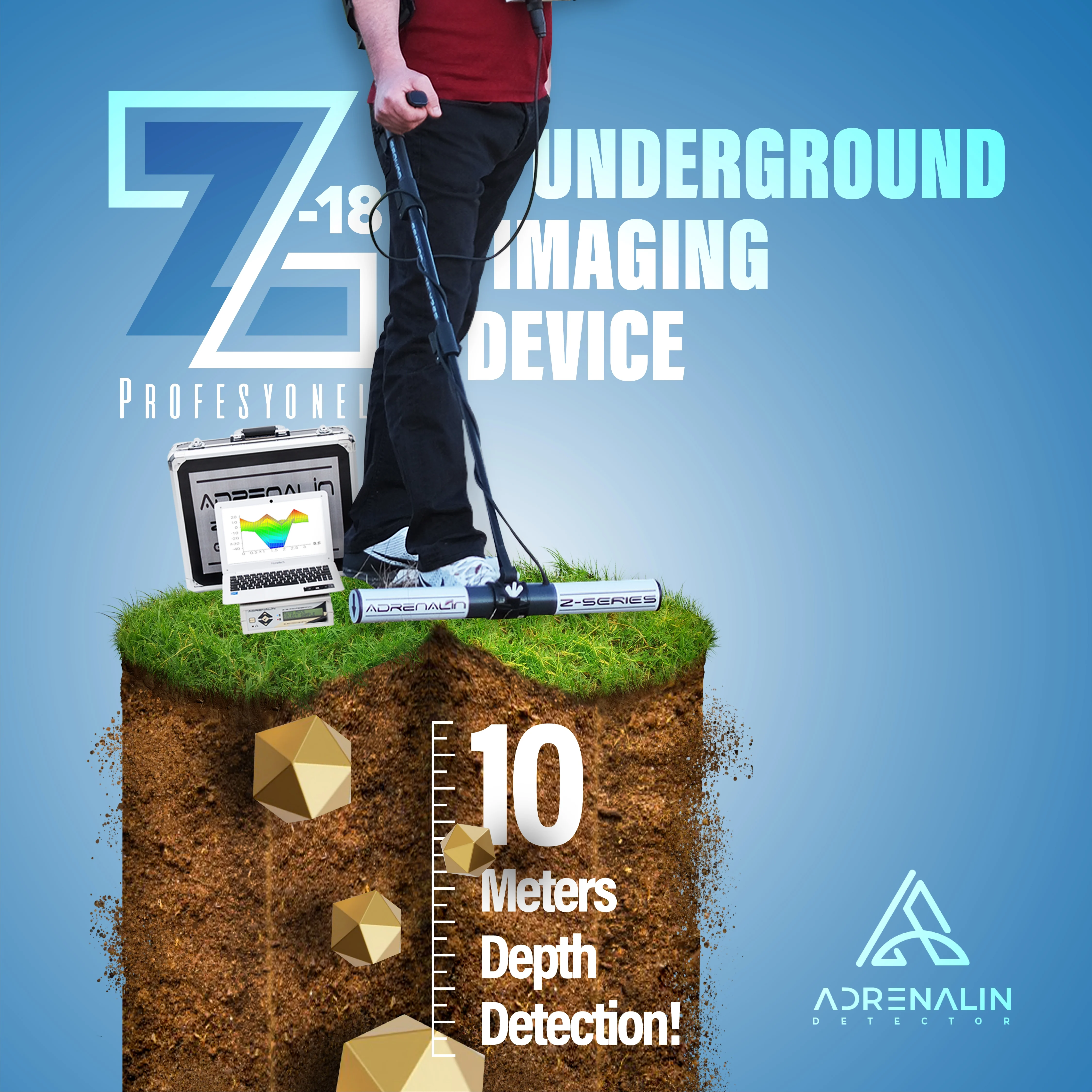 3D Gold Metal Detector | Underground Imaging Device