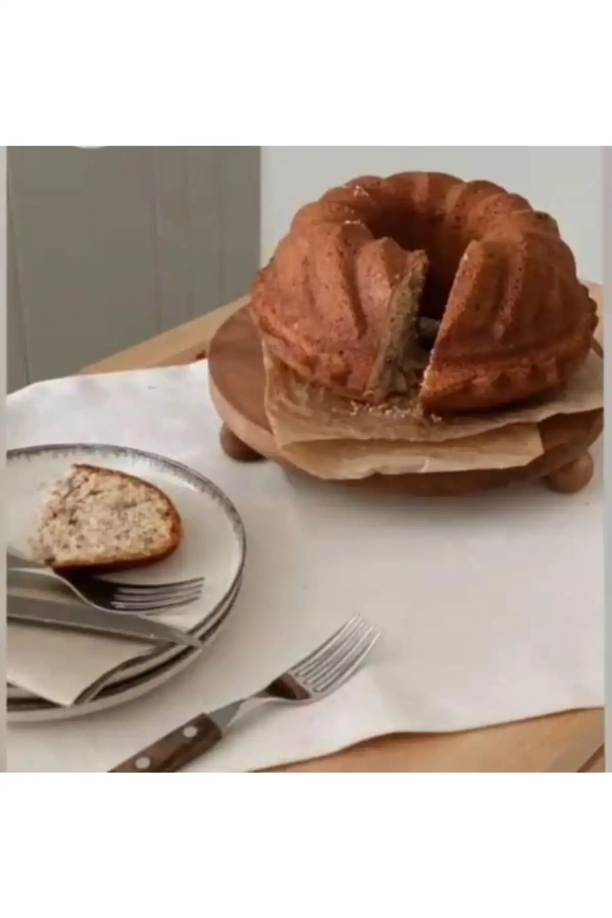 Ball Footed Presentation Wooden Walnut Color