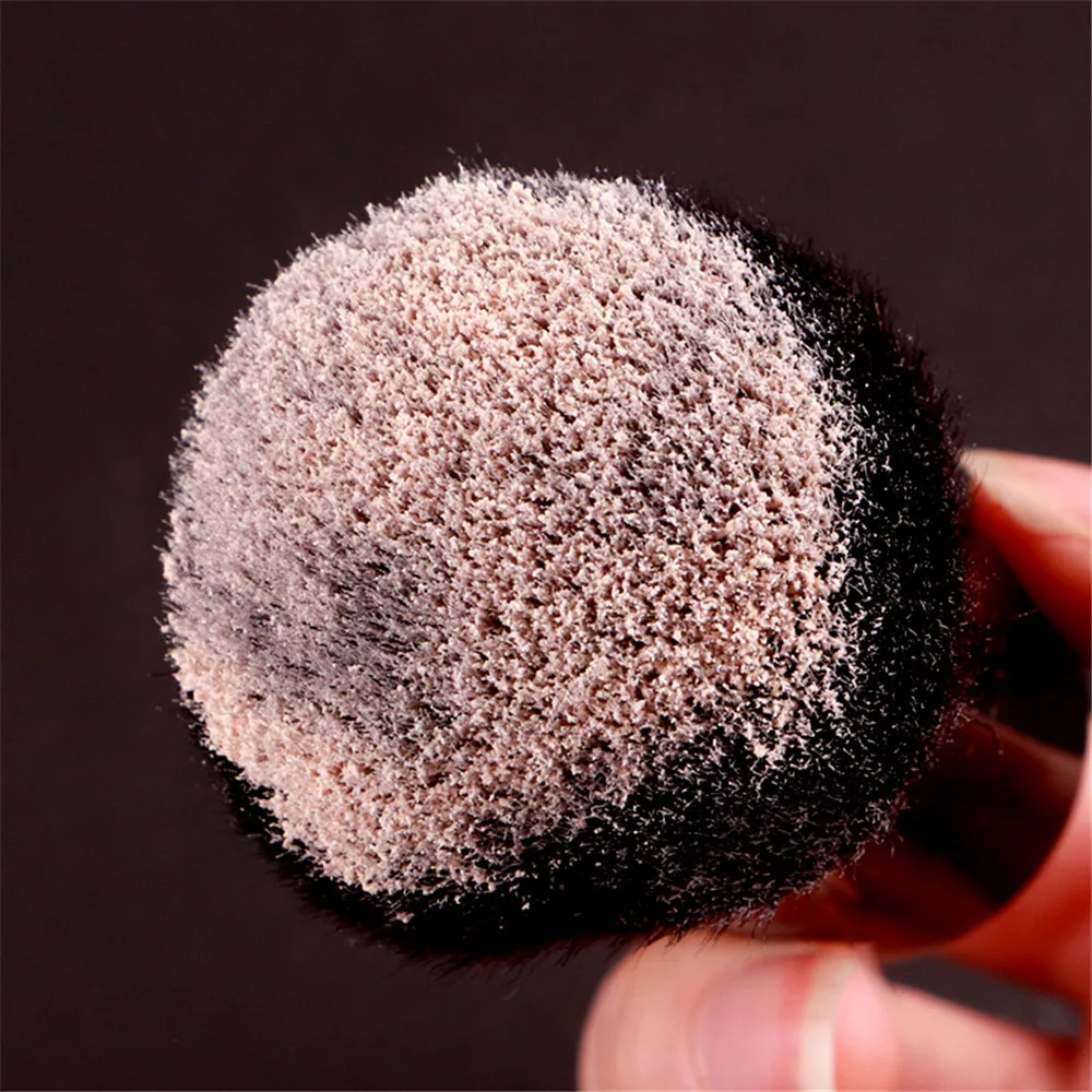 Buff Bronzer Powder Kabuki Makeup Brush - Natural Bristle on-the-go Powder Blush Bronzer Brush