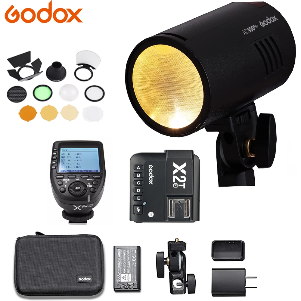 

Godox AD100pro 100W Outdoor Flash Speedlight Pocket Flash Light with 7.2V/2600mAh Lithium Battery For Sony Nikon Canon Fujifilm