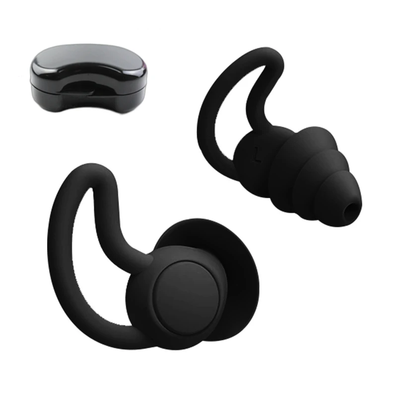 Silicone Earplugs Ultra-quiet Ultra-waterproof Cool Shark Fin Soundproof Suitable for Sleeping Running  Shooting Traveling