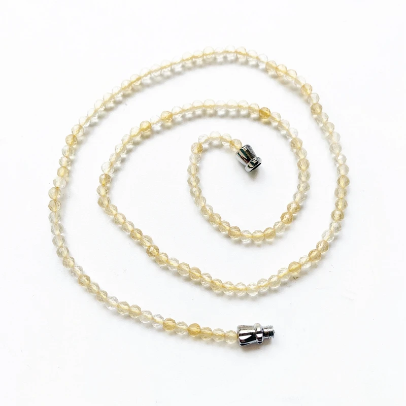 Natural Citrine Choker Necklace Elegant Citrine Stone Faceted Crystal Collar Clavicle Chain Necklace Women Jewelry Yellow Quartz