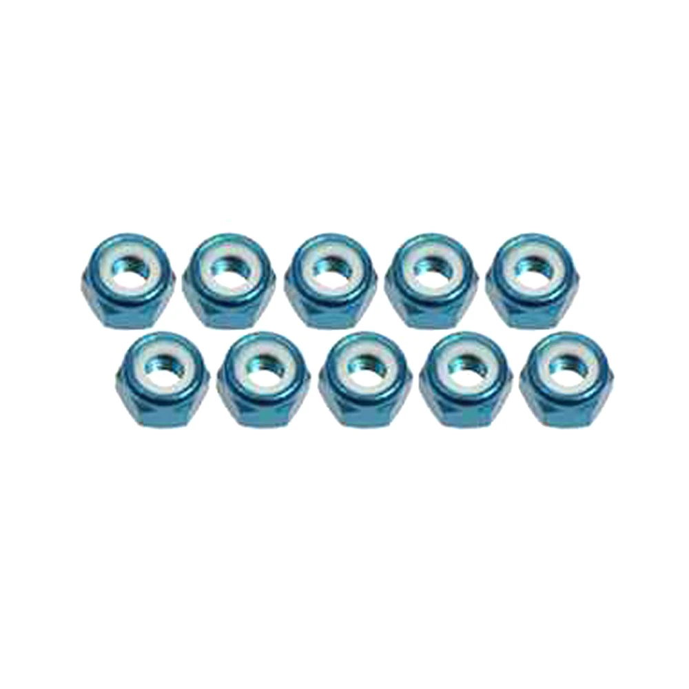 Racing. 4mm aluminium self-locking nuts (3RAC-N40/LB). Aluminum Lock Nuts. Wheel nuts for rc cars