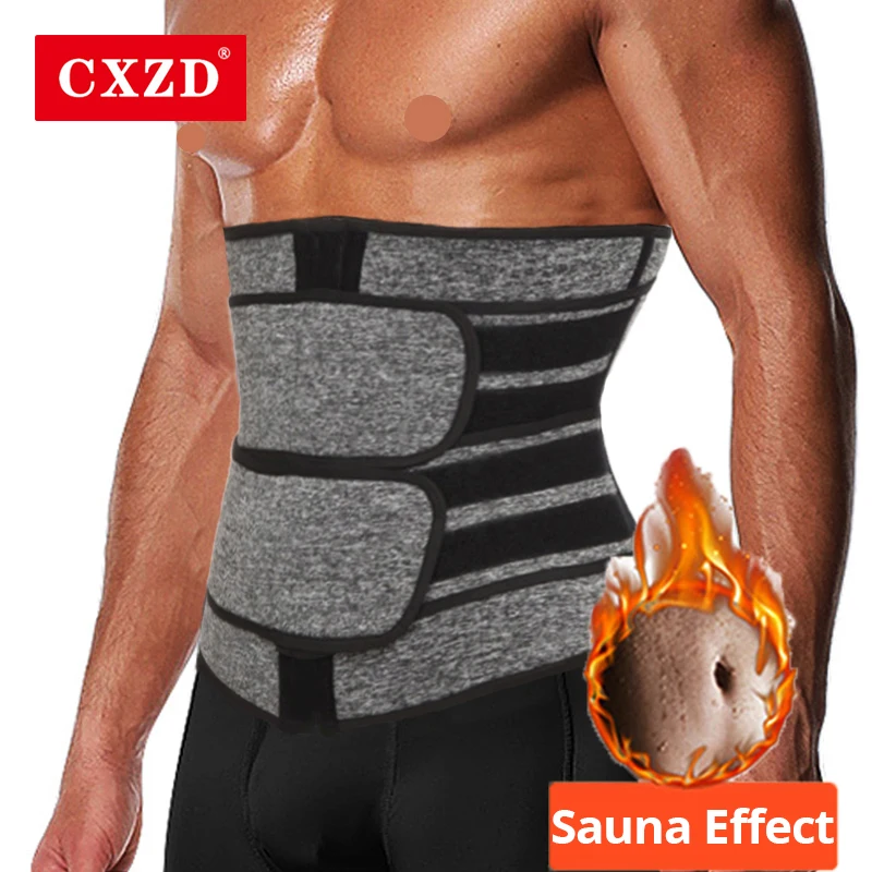 Mannen Taille Trainer Afslanken Body Shaper Fitness Riem Gewichtsverlies Vetverbranding Sport Gordel Zweet Trimmer Workout Cincher Shapewear