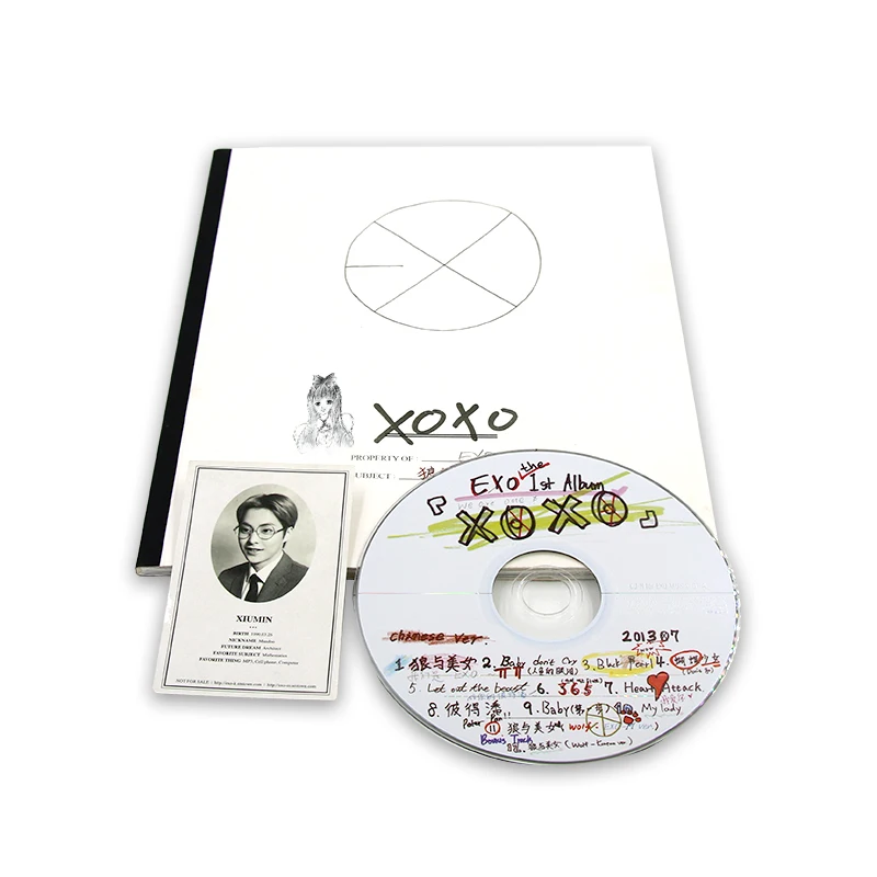 Imagem -03 - Exo m Xoxo Álbum Versão Chinesa wu Yifan Kris Luhan Cantor Masculino Equipe de Música Pop cd Box Set