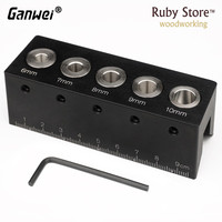 Drill Guide for round stock and straight holes, Ganwei woodworking