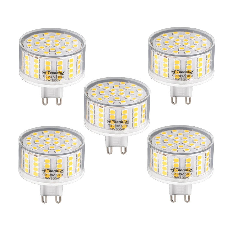 LED bulb G9 9W 6000K cool light or white light (5 pcs)