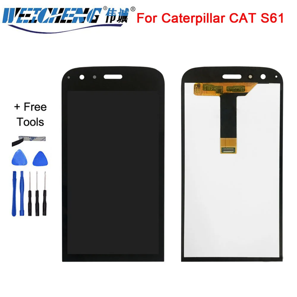 For Caterpillar CAT S61 LCD Display+Touch Screen Digitizer Assembly Touch Panel With Frame Replacement Parts+Tools