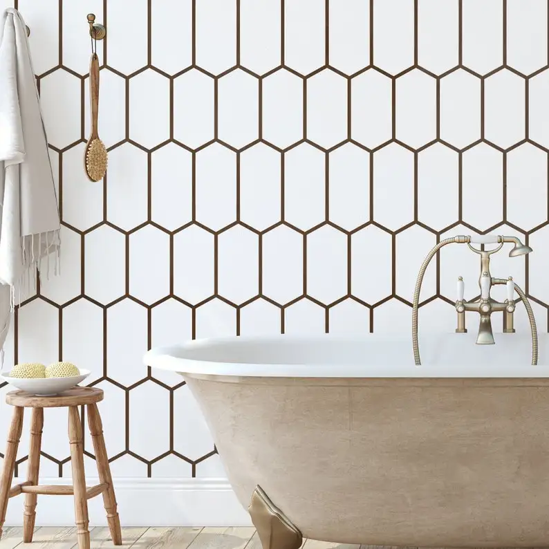 Why This Reusable 14-Inch Elongated Hexagon Pattern WallStencil Is My Go-To Tool for Modern Interior Design