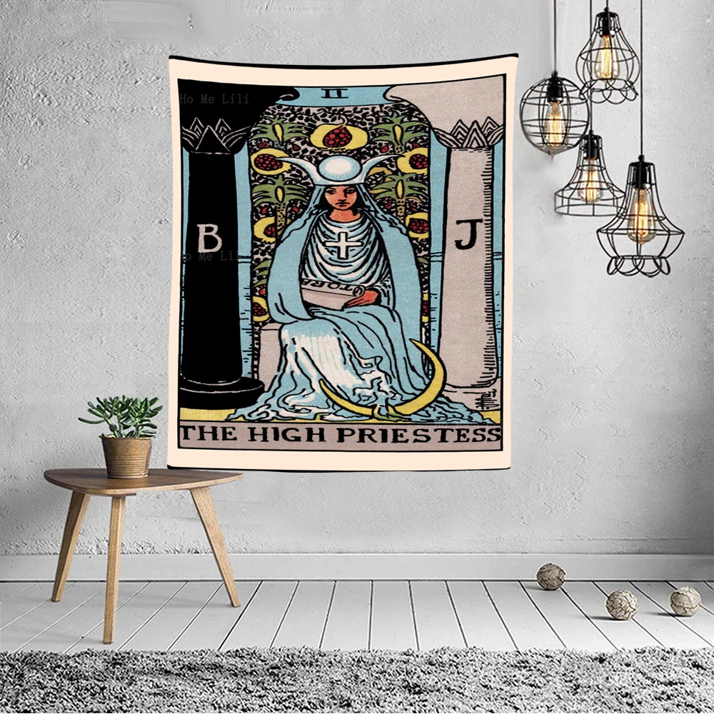 The High Priestess Rider Waite Tarot Empress Card Meaning Love Health Money Divination Tapestry By Ho Me Lili For Livinroom Deco