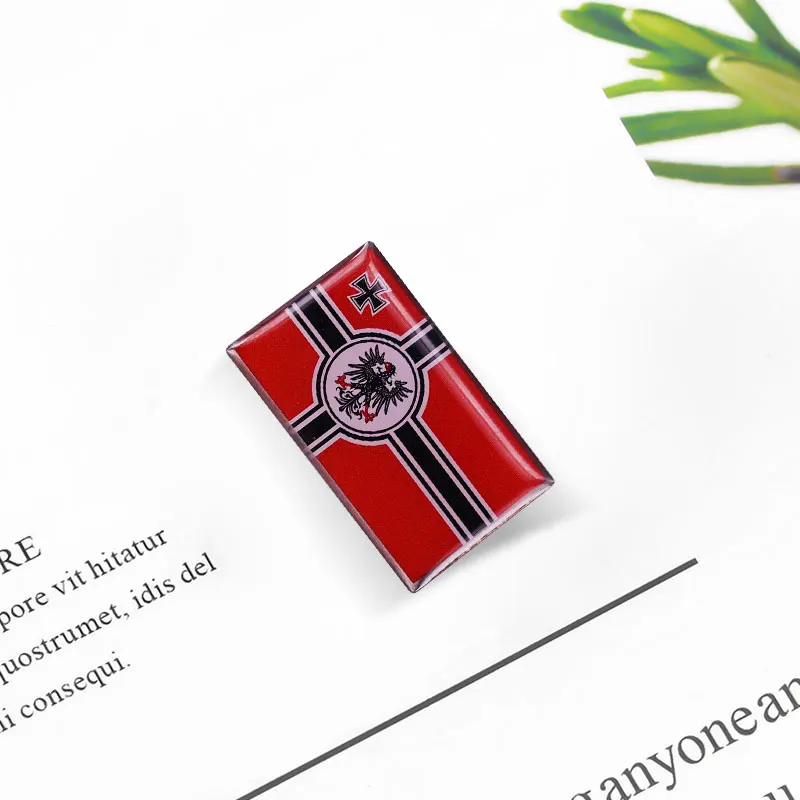 German Empire Flag Iron Cross Badge Empire Eagle Enamel Pin Brooch