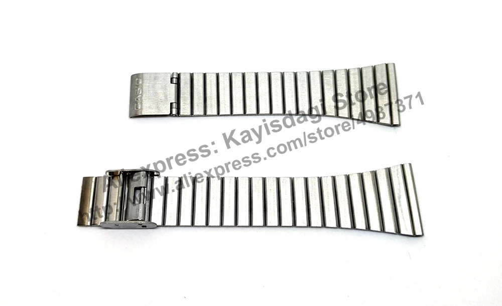 22mm Steinless Steel Watch Band Strap Comp. Casio DataBank DBC-611 , DBC-611E , DBC-800 , DBC-810 , DBC-300 , DBC-1500 B