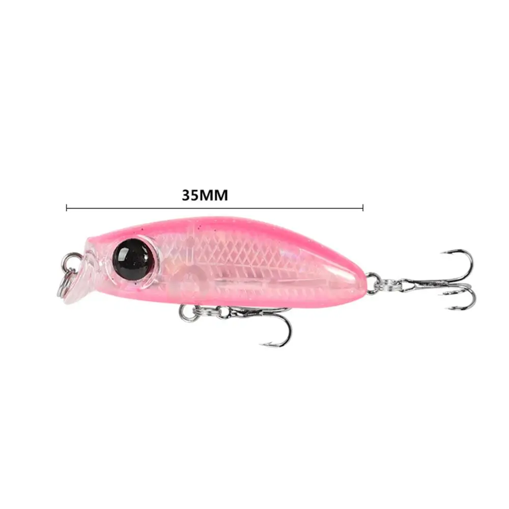 3.5cm 2.5g Fishing Lure Mini Micro Minnow Wobbler Lure 3D Eyes Diving Swaying Lure Trout Bait Jerkbait Artificial Bait Fake Bait