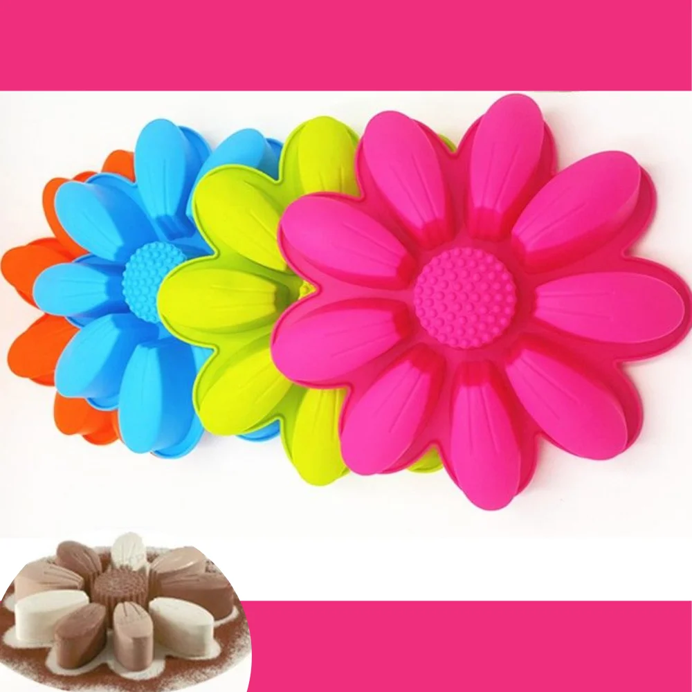 Sunflower and Daisy Silicone Cake Molds Cake decorating 2 different Molds two for one price