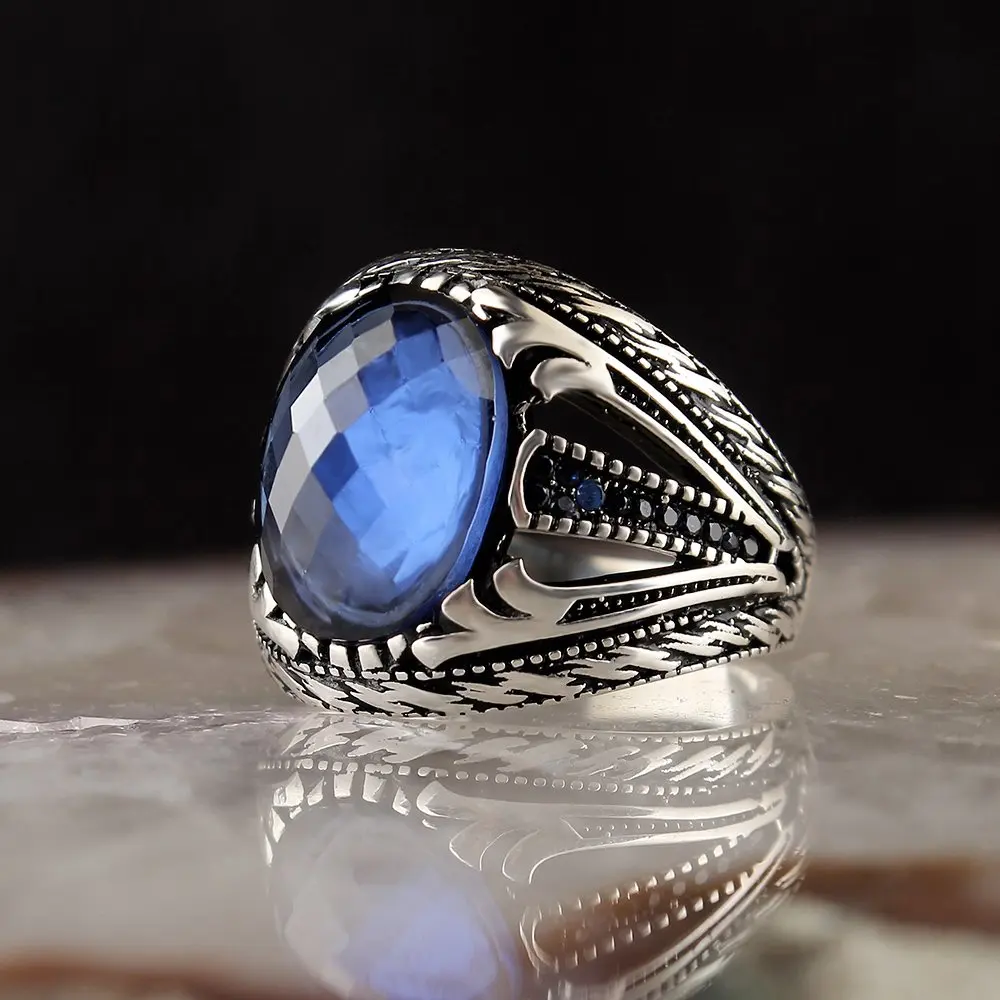 

MEN 'S 925 Sterling Silver Ring, Zircon, Male Gift Accessories, Jewelry, Handmade, fashion Trend, Made in Turkey, High Quality Jewelry