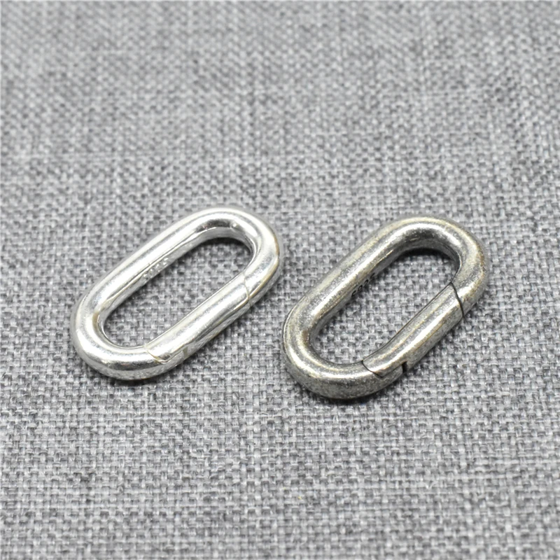 925 Sterling Silver Oval Clasp Lobster Clasp Connector for Bracelet Necklace