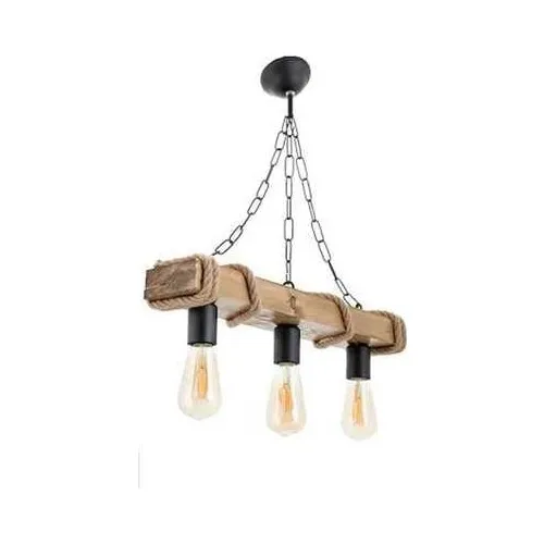 You Chandelier Authentic Natural Wood Log Wire Rope 3 PCs Chandelier