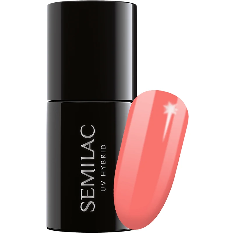 Semilac Walk With Me 363 semi-permanent coverage, UV hybrid nail polish texture Gel