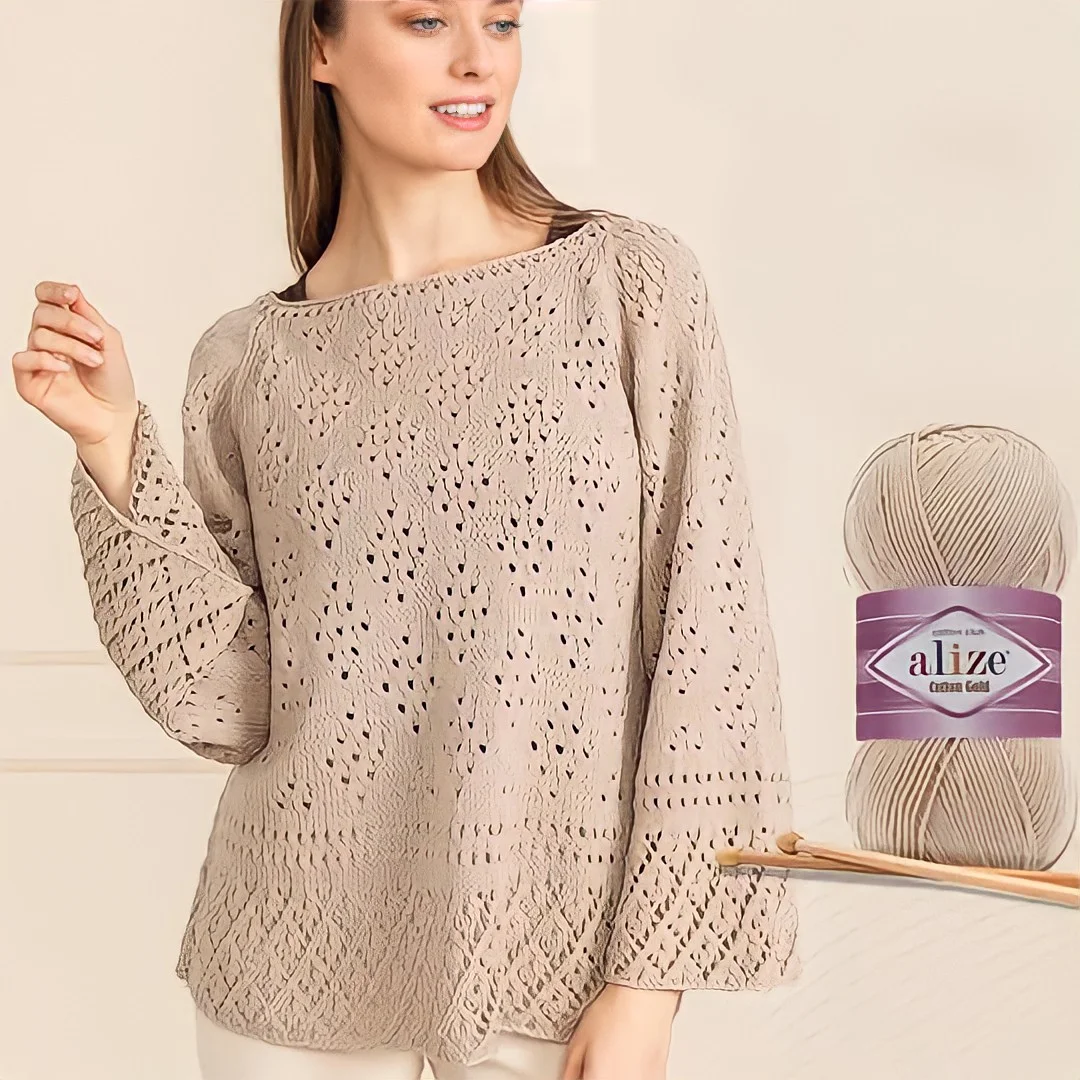 Alize Cotton Gold 100 Gr miękka przędza dzierganie ręczne szydełkowanie nici DIY Amigurumi dzianina dziecięca szalik koc ponczo Cardigan