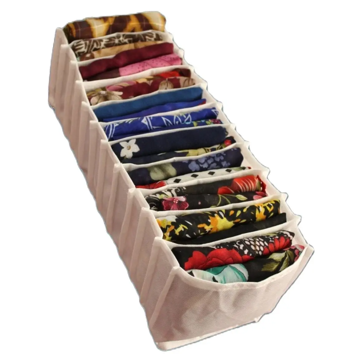 

Luxury Quality 1 Drawer Organizer Width 16 Cm Height 13 Cm Length 38 Cm For Home For Bath Made Of Fabric Washable Made In Turkey