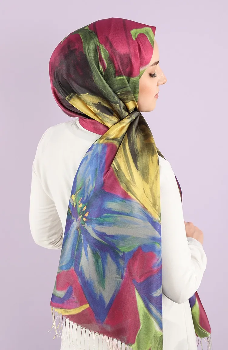 Shawl For Women Patterned Muslim Hijab Scarf Muslim Clothes Women Hijab Jersy Summer Turban Satin Cap Turbine Female Silk