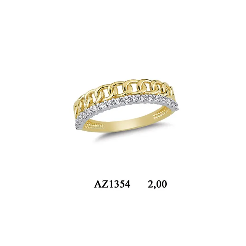 14K Solid Gold Art Design Fashion Ladies Ring